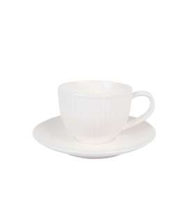 Tass/alustaldrik ARDEN 220ml, valge keraamika