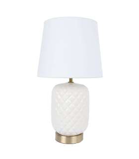 Laualamp VERRE H45cm, kuppel: valge, jalg: valge keraamika