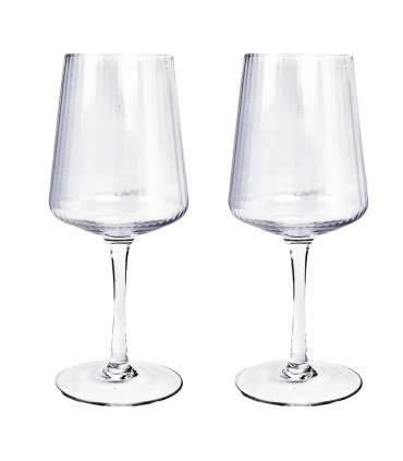 Veinipokaalid 2tk STRIPE POLAR H21,7cm 390ml, läbipaistev