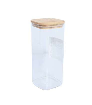 Klaaspurk JAR 10x10xH23cm 1900ml  bambus