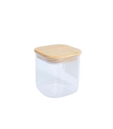 Klaaspurk JAR 10x10xH10cm 800ml bambuses