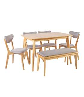 Söögilauakomplekt JONNA 4-tooli ja pingiga