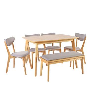 Söögilauakomplekt JONNA 4-tooli ja pingiga