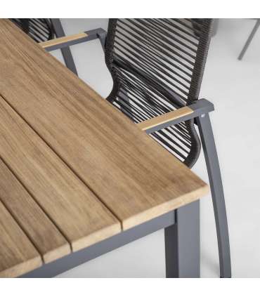 Комплект садовой мебели MONTANA стол и 8 стульев (13269) из тикового дерева, нержавеющая сталь, порошковое покрытие