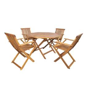 Aiamööblikomplekt FINLAY laud ja 4 käetugedega tooli