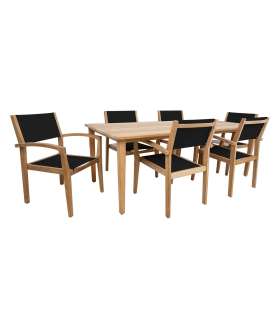 Söögilauakomplekt MALDIVE 6-tooliga, mus