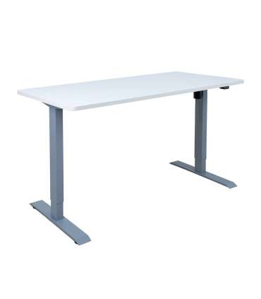 Töölaud ERGO 1-mootoriga 140x70xH71-121cm, valge, melamiinplaat