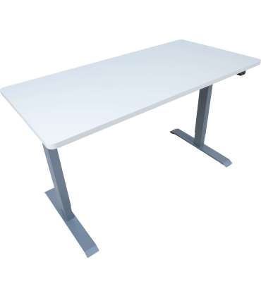 Töölaud ERGO 1-mootoriga 140x70xH71-121cm, valge, melamiinplaat