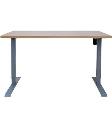 Töölaud ERGO 1-mootoriga 140x70xH71-121cm, vaher/hõbehall