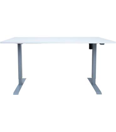 Töölaud ERGO 1-mootoriga 160x80xH71-121cm, hallikasvalge/hõbehall