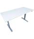 Töölaud ERGO 1-mootoriga 160x80xH71-121cm, hallikasvalge/hõbehall