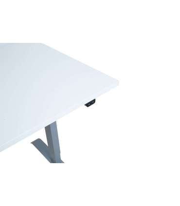 Töölaud ERGO 1-mootoriga 160x80xH71-121cm, hallikasvalge/hõbehall