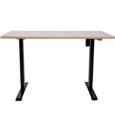 Töölaud ERGO 1-mootoriga 140x70xH71-121cm, vaher/must