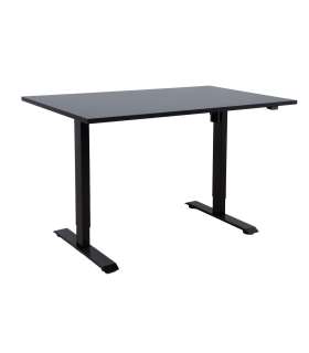 Töölaud ERGO 1-mootoriga 140x80xH71-121cm, must