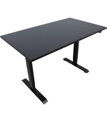 Письменный стол ERGO с 1 мотором 140x80см, чёрный/чёрный