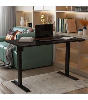 Töölaud ERGO 1-mootoriga 140x80xH71-121cm, must