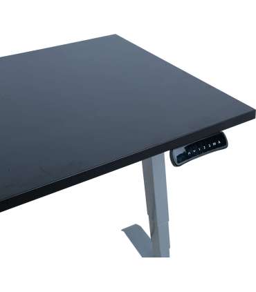 Töölaud ERGO 2-mootoriga 140x80xH60-125cm, must/hõbehall