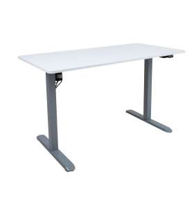 Töölaud ERGO LIGHT 1-mootoriga 120x60xH73-118cm, valge/hõbehall