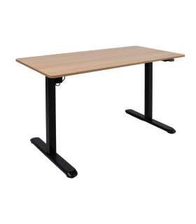 Töölaud ERGO LIGHT 1-mootoriga 120x60xH73-118cm, tamm/must