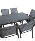 Aiamööblikomplekt DELGADO laud ja 6 tool