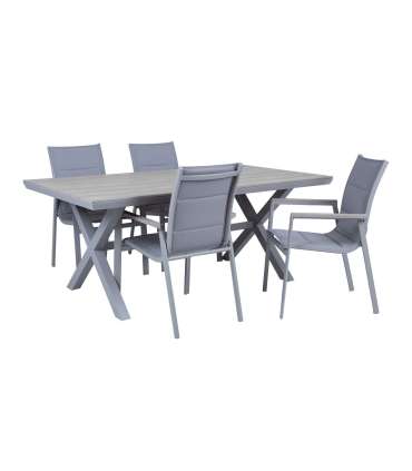 Aiamööblikomplekt CORINNA laud ja 4 tool
