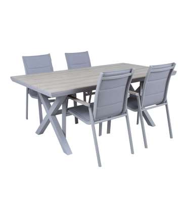 Aiamööblikomplekt CORINNA laud ja 4 tooli