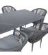 Aiamööblikomplekt CARVES laud ja 6 tooli