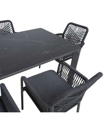 Aiamööblikomplekt CARVES laud ja 6 tooli 20929