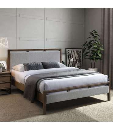 Voodi VOKSI madratsiga HARMONY TOP 160x200cm, hall