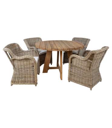 Söögilauakomplekt KATALINA 4-tooliga