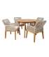 Aiamööblikomplekt FLORIDA laud ja 4 tooli, beež