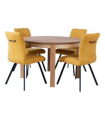 Söögilauakomplekt CHICAGO NEW ümmargune laud ja 4 tooli 10588