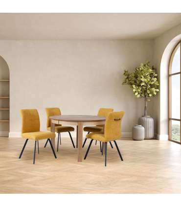 Söögilauakomplekt CHICAGO NEW ümmargune laud ja 4 tooli 10588