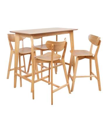 Baarilauakomplekt ROXBY 4-tooliga, 120x60xH105cm