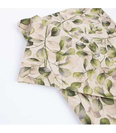 Linik HOLLY 43x116cm, papli lehed, 80% puuvill, 20% polüester, kangas 352