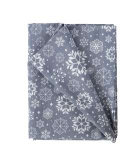 Laudlina WINTER FLOWERS, 136x220cm, lumehelbed, 50%polüester, 50%puuvill, kangas 384