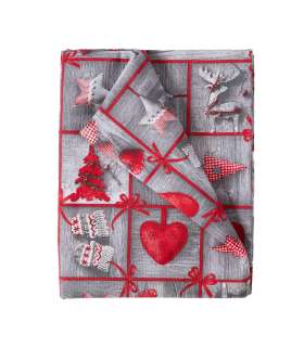 Laudlina WINTER FLOWERS, 136x220cm, südamed, 50%polüester, 50%puuvill, kangas 385