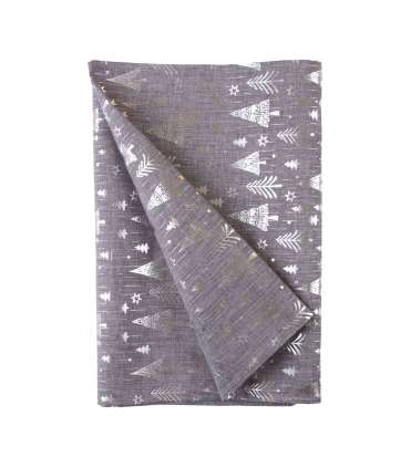 Linik GLORY 45x180cm, hõbedased kuused, 100% polüester, kangas 403