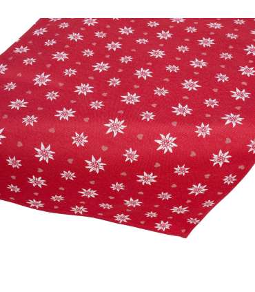 Linik HOLLY 43x116cm, punane Edelwaiss, 80% puuvill, 20% polüester, kangas 443