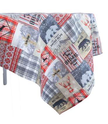 Laudlina WINTER 170x170cm, talv ja loomad, 50% puuvill, 50% polüester, kangas 454