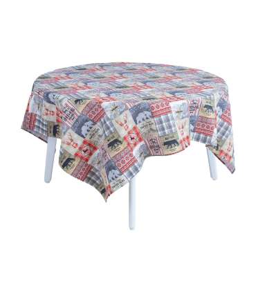 Laudlina WINTER 170x170cm, talv ja loomad, 50% puuvill, 50% polüester, kangas 454