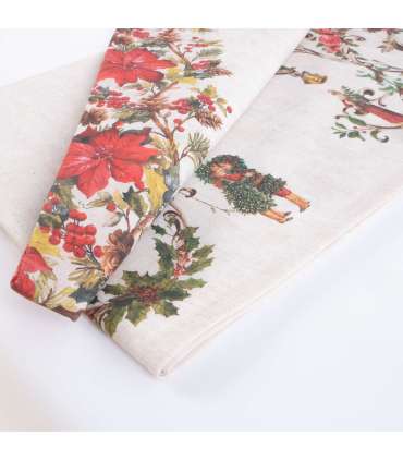 Скатерть CHRISTMAS 136x220cm, рождественский узор