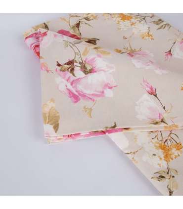 Laudlina ROSES 136x220 cm, roosid, 80% puuvill, 20% polüester, kangas 334