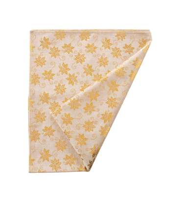 Laudlina GLORY 142x220cm, kuldsed jõulutähed, 100% polüester, kangas 567