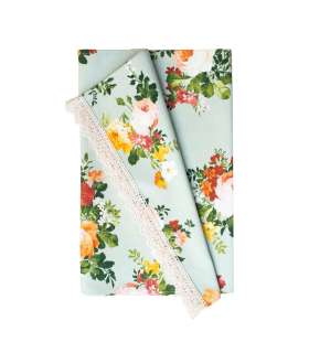 Linik SUMMER FLOWER pitsiga, 45x116 cm, lilleline, 20% polüester, 80% puuvill, kangas 429