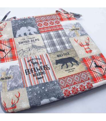 Toolikate WINTER 39x39cm, paksus 2,5cm, talv ja loomad, 50% puuvill, 50% polüester, kangas 454