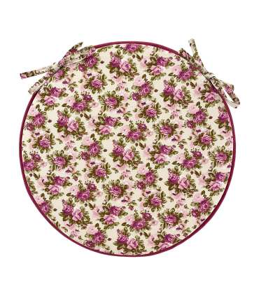 Toolikate LONETA NEW D38cm, paksus 2,5cm, lilla roos, 100% puuvill, kangas 477