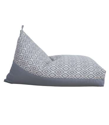 Kott tool ROMB 130x80x20/70cm, hallid rombid/hall, 100% polüester, kangas 351/895