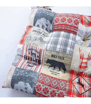 Toolipadi WINTER 40x40cm, talv ja loomad, 50% puuvill, 50% polüester, kangas 454