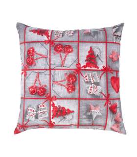 Padi WINTER FLOWERS, 45x45cm, südamed, 50%polüester, 50%puuvill, kangas 385